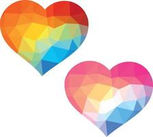 Vector Graphics Of Colored Hearts
