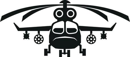 Silhouette Of A Military Helicopter vector