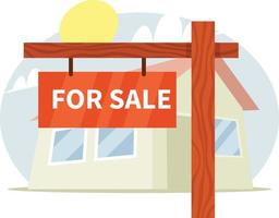 House For Sale Sign, Vector Image