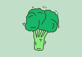 Green color design of the broccoli vector