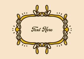 Vintage frame design for invitation card or flyer vector