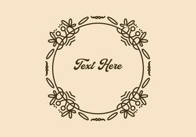Vintage frame design for invitation card or flyer vector