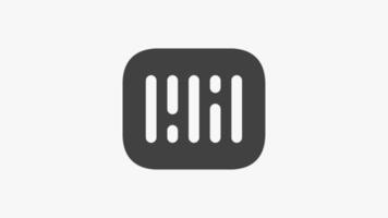 Barcode icon solid vector