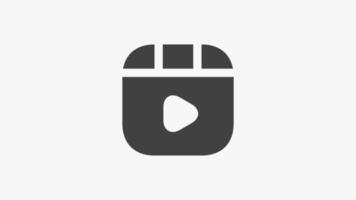 Video icon solid vector