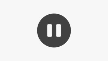 Pause icon solid vector