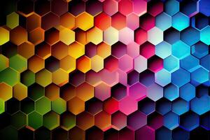 illustration of tilt-shift seamless hexagonal pattern background gradient photo