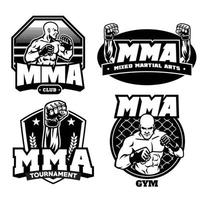 Insignia diseño de mma vector