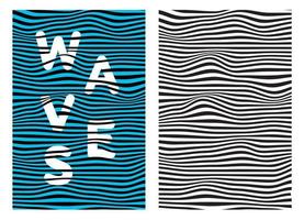 Two style waves - vector abstract background.