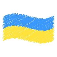 Painted Ukraine flag. Vector illustration