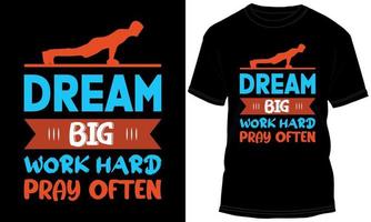 Motivational Typography T-shirt Design vector