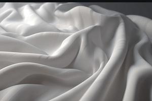 A white polyester fabric with flat textures, rustic and cosy atmosphere, soft and comfortable to the touch, generat ai photo