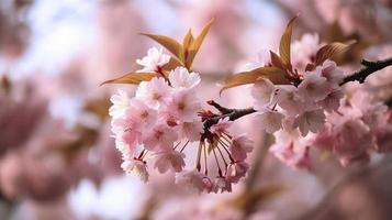 Photo sakura cherry blossom flowers, generat ai