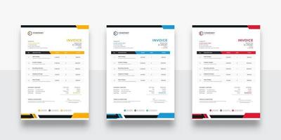 Professional and Clean Creative Corporate Business Invoice design template. Quotation Invoice Layout Template vector