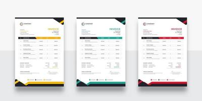 Creative and Unique abstract Corporate business invoice template. Quotation Invoice Layout Template Paper Sheet Include Accounting, Price, Tax, and Quantity. vector