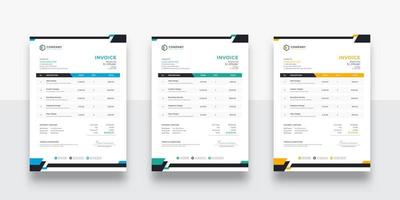 Modern and creative corporate business invoice template. Quotation Invoice Layout Template Paper Sheet Include Accounting, Price, Tax, and Quantity. vector