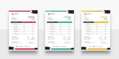 Professional and Clean Creative Corporate Business Invoice design template. Quotation Invoice Layout Template Paper Sheet Include Accounting, Price, Tax, and Quantity. vector