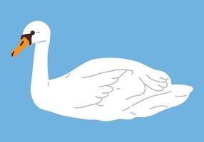 illustration of cartoon swan vector