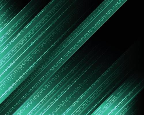 blue network light code of circle with code abstract technology background
