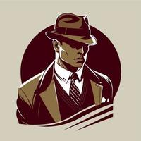 Spy illustration - logo vector