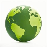 Photo a green globe with the word, generat ai