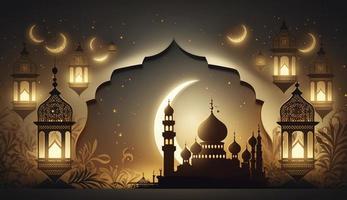 3d illustration of amazing architecture design of muslim mosque ramadan concept, illustration of amazing architecture design of muslim mosque ramadan concept, Generate Ai photo