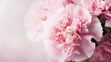 Photo pink carnation flowers bouquet, generat ai