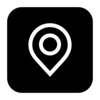 Map pointer line outline icon. vector