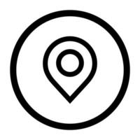 Map pointer line outline icon. vector