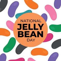 national jelly bean day. jelly bean vector illustration. colorful jelly bean illustration. flat colorful jelly bean design.