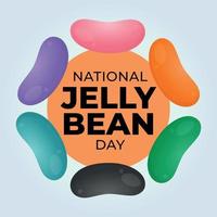 national jelly bean day. jelly bean vector illustration. colorful jelly bean illustration. flat colorful jelly bean design.