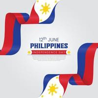 phillipines independence day wishing post design vector file