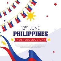 filipinas independencia día deseando enviar diseño vector archivo