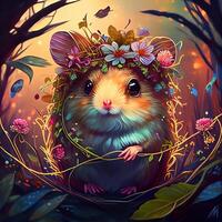 Cute Fluffy Hamster - photo