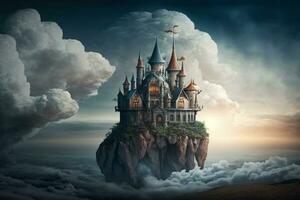 un castillo en el nubes foto