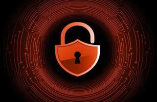 Modern Cybersecurity Technology Background with padlock vector