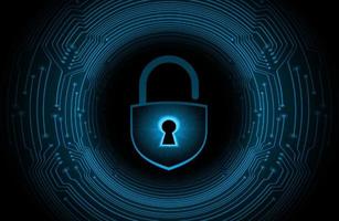 Modern Cybersecurity Technology Background with padlock vector