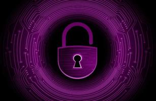 Modern Cybersecurity Technology Background with padlock vector