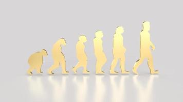 The human evolution image for education or sci concept 3d rendering photo