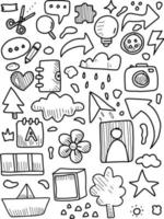 crafting doodle hand drawn vector