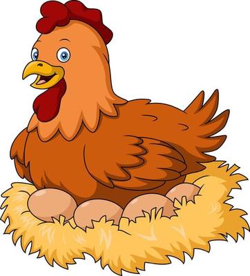 Illustration of Cute Hen Cartoon Stock Illustration - Illustration of  funny, cartoon: 111993869