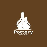 Pottery Art Studio Logo Vector Template Illustration