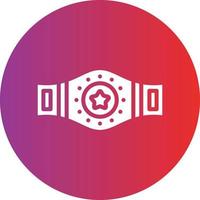 Champion Belt Vector Icon Design