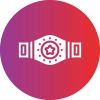 Champion Belt Vector Icon Design