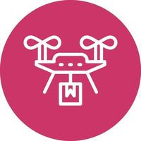 Drone Delivery Vector Icon Design