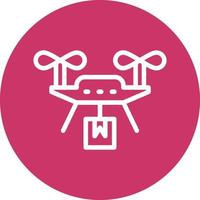 Drone Delivery Vector Icon Design