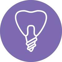 Dental Implant Vector Icon Design