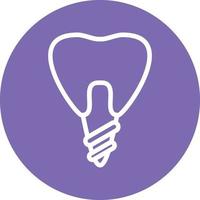 Dental Implant Vector Icon Design