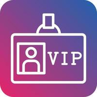 diseño de icono de vector de pase vip