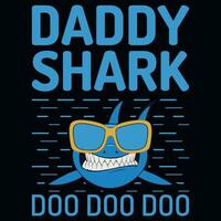 Daddy shark do do do graphics tshirt design vector