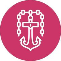 Ship Anchor Vector Icon Design